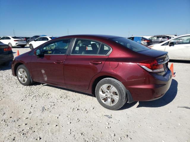 19XFB2F50EE241784 - 2014 HONDA CIVIC LX MAROON photo 2