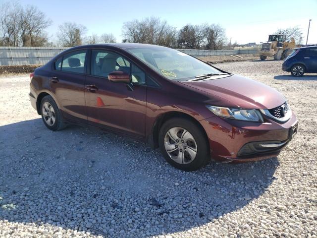 19XFB2F50EE241784 - 2014 HONDA CIVIC LX MAROON photo 4