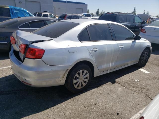 3VW2K7AJ3CM377309 - 2012 VOLKSWAGEN JETTA BASE SILVER photo 3