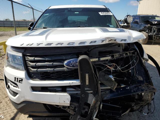 1FM5K8AT6KGA12361 - 2019 FORD EXPLORER POLICE INTERCEPTOR WHITE photo 5