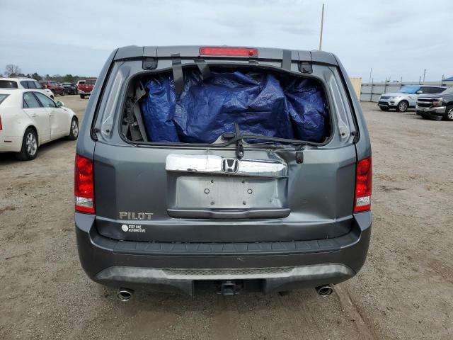 5FNYF3H5XDB014837 - 2013 HONDA PILOT EXL GRAY photo 6