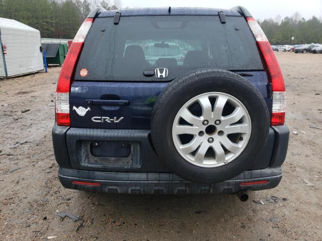 JHLRD68836C020598 - 2006 HONDA CR-V EX BLUE photo 6