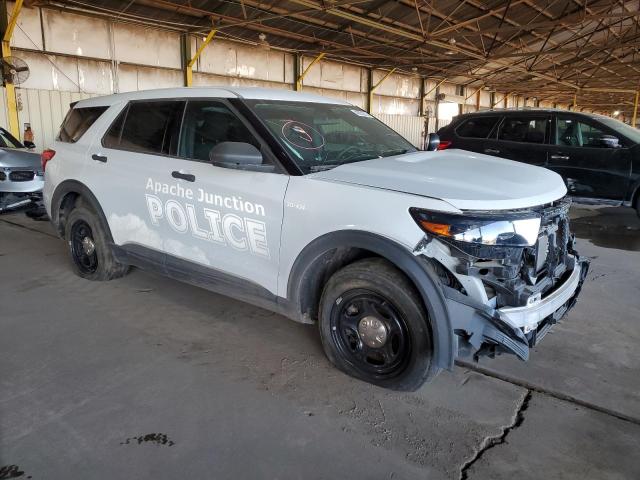 1FM5K8ABXMGA42425 - 2021 FORD EXPLORER POLICE INTERCEPTOR WHITE photo 4