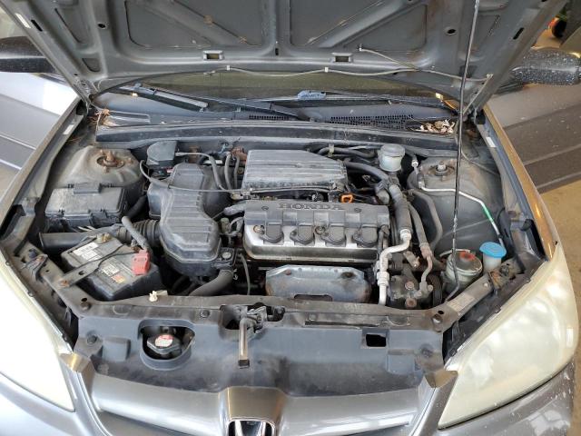 2HGES16534H574989 - 2004 HONDA CIVIC LX GRAY photo 11