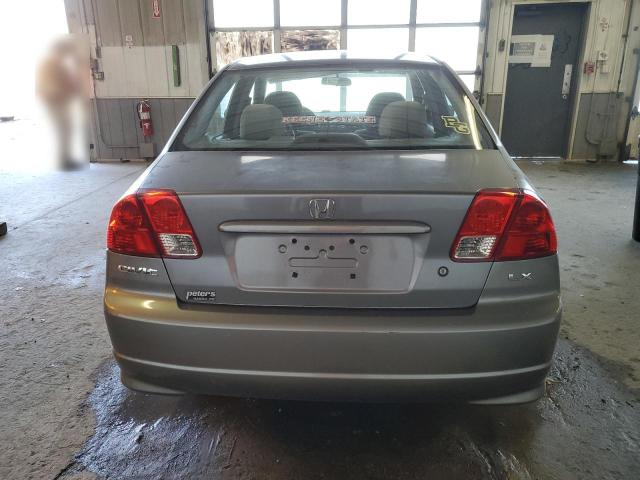 2HGES16534H574989 - 2004 HONDA CIVIC LX GRAY photo 6