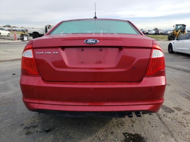 3FAHP0HA0CR417009 - 2012 FORD FUSION SE RED photo 6