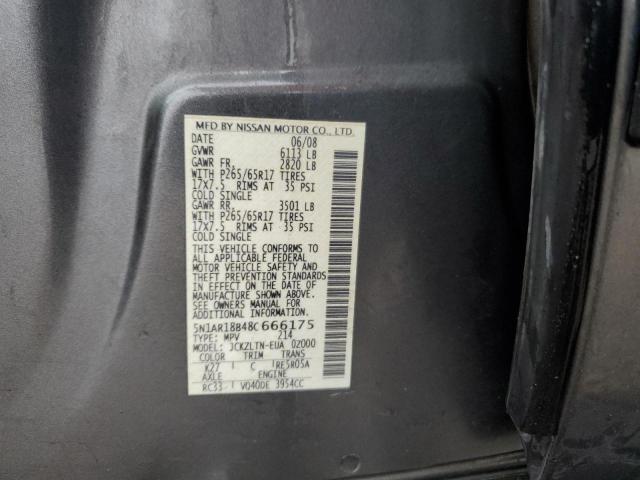 5N1AR18B48C666175 - 2008 NISSAN PATHFINDER S 黑色 照片 12