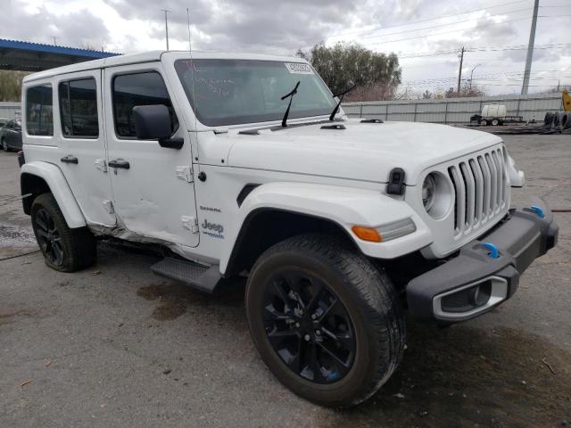 1C4JJXP66NW228593 - 2022 JEEP WRANGLER U SAHARA 4XE WHITE photo 4