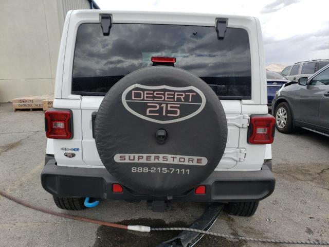 1C4JJXP66NW228593 - 2022 JEEP WRANGLER U SAHARA 4XE WHITE photo 6