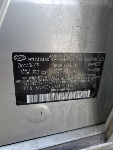 5NPEJ4J25LH013425 - 2020 HYUNDAI SONATA SEL PLUS SILVER photo 12