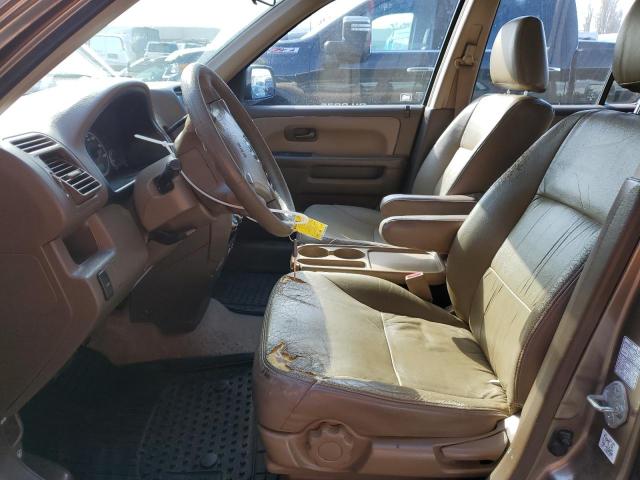 JHLRD68422C022740 - 2002 HONDA CR-V LX GOLD photo 7