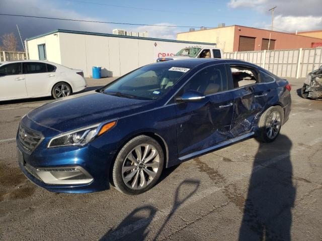 5NPE34AF1GH408673 - 2016 HYUNDAI SONATA SPORT BLUE photo 1