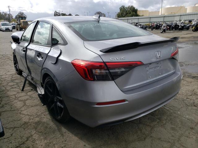 2HGFE2F52NH607077 - 2022 HONDA CIVIC SPORT 银色 照片 2