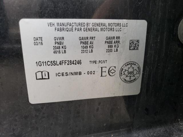 1G11C5SL4FF284246 - 2015 CHEVROLET MALIBU 1LT 灰色 照片 12