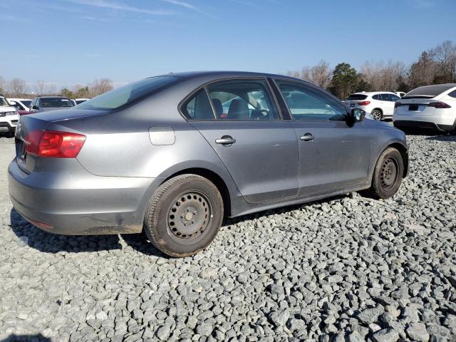 3VW1K7AJ1CM466243 - 2012 VOLKSWAGEN JETTA BASE GRAY photo 3