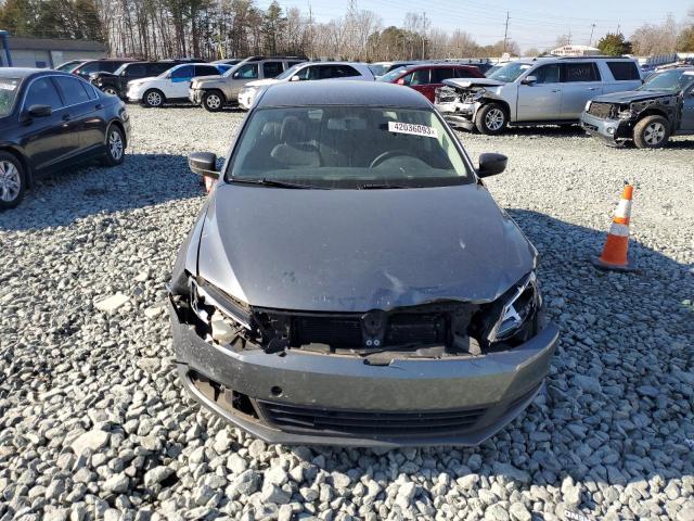 3VW1K7AJ1CM466243 - 2012 VOLKSWAGEN JETTA BASE GRAY photo 5