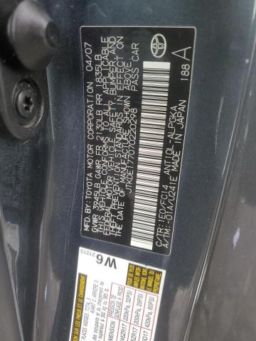 JTKDE177070220298 - 2007 TOYOTA SCION TC Grafit foto 12