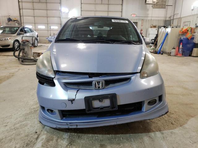 JHMGD386X8S060749 - 2008 HONDA FIT SPORT BLUE photo 5