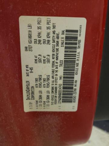 1D7HW28N66S514743 - 2006 DODGE DAKOTA QUAD RED photo 12