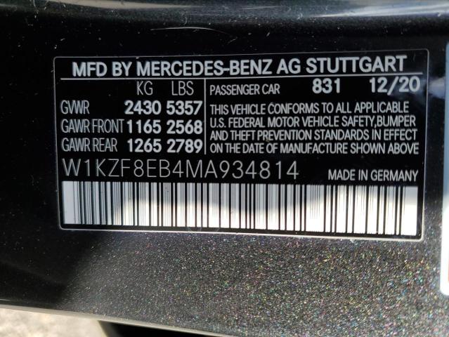 W1KZF8EB4MA934814 - 2021 MERCEDES-BENZ E 350 4MATIC BLACK photo 13