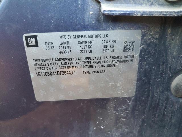 1G11C5SA1DF264497 - 2013 CHEVROLET MALIBU 1LT Көк фото 12