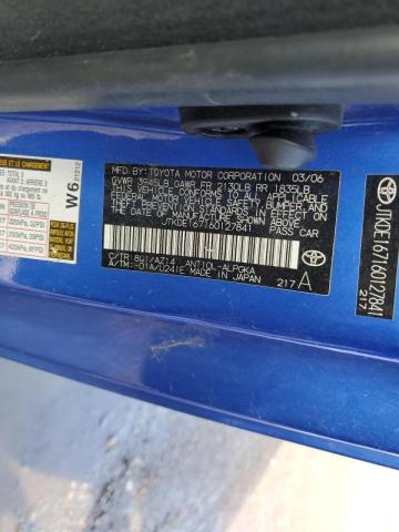 JTKDE167160127841 - 2006 TOYOTA SCION TC 蓝色 照片 12