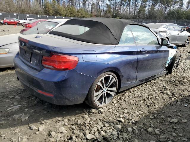 WBA2K1C54JVD41390 - 2018 BMW 230XI BLUE photo 3