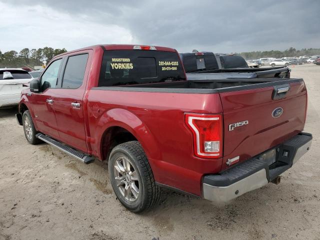 1FTEW1CP2GKF79607 - 2016 FORD F150 SUPERCREW RED photo 2