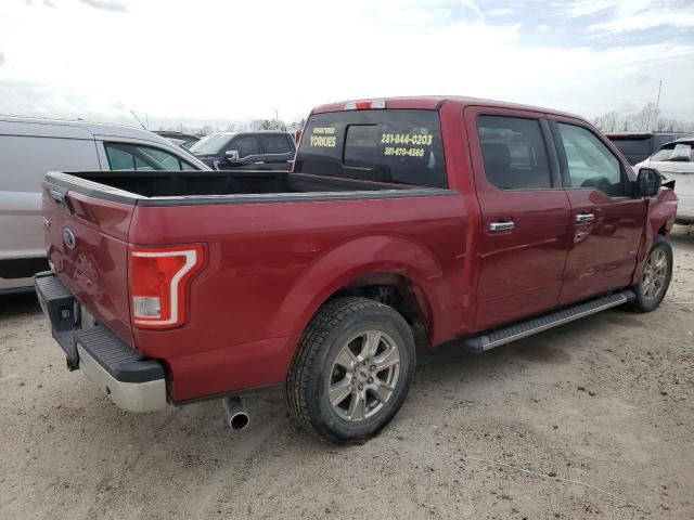 1FTEW1CP2GKF79607 - 2016 FORD F150 SUPERCREW RED photo 3