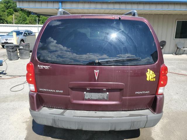 1GMDV33L76D205838 - 2006 PONTIAC MONTANA SV6 BURGUNDY photo 6