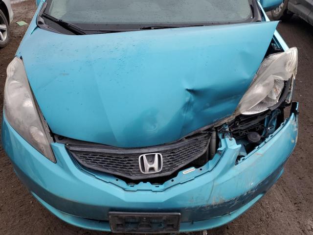 JHMGE8H35DC006313 - 2013 HONDA FIT TURQUOISE photo 11