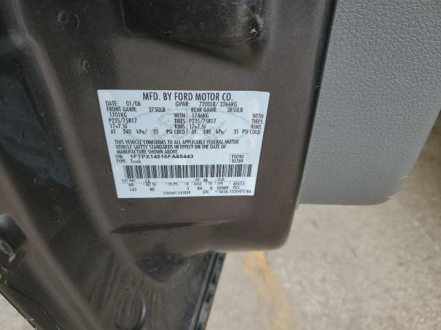 1FTPX14516FA85443 - 2006 FORD F150 GRAY photo 12