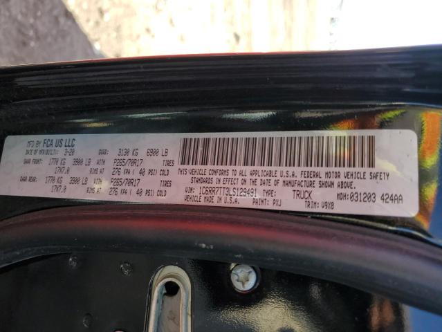 1C6RR7TT3LS129491 - 2020 RAM 1500 CLASS SLT შავი ფოტო 13