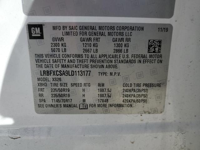 LRBFXCSA9LD113177 - 2020 BUICK ENVISION ESSENCE WHITE photo 14