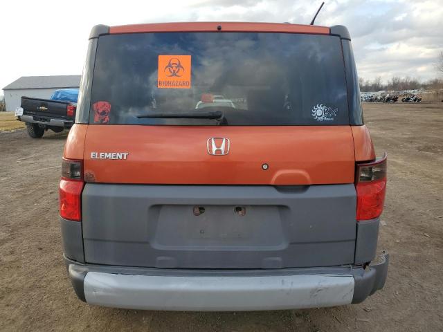 5J6YH28553L037579 - 2003 HONDA ELEMENT EX ORANGE photo 6