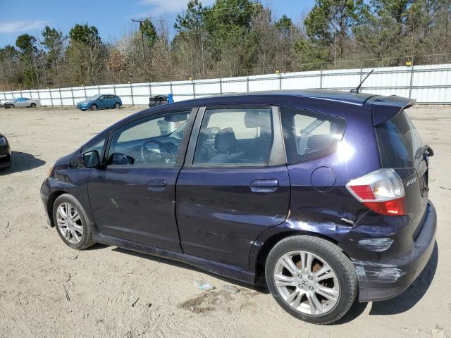 JHMGE8H49AC022356 - 2010 HONDA FIT SPORT BLUE photo 2