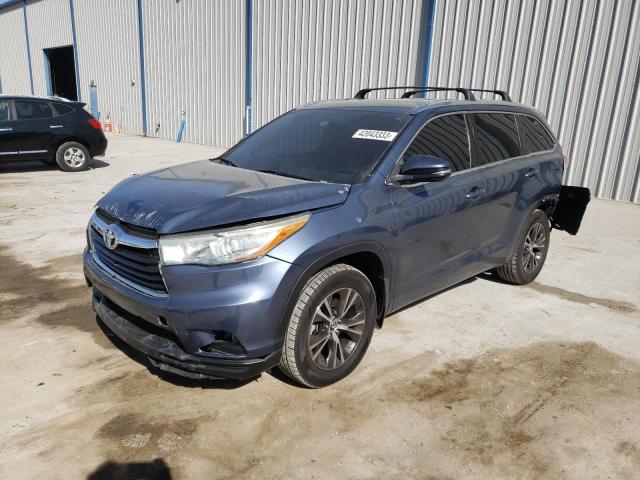 5TDKKRFH8GS129485 - 2016 TOYOTA HIGHLANDER XLE BLUE photo 1