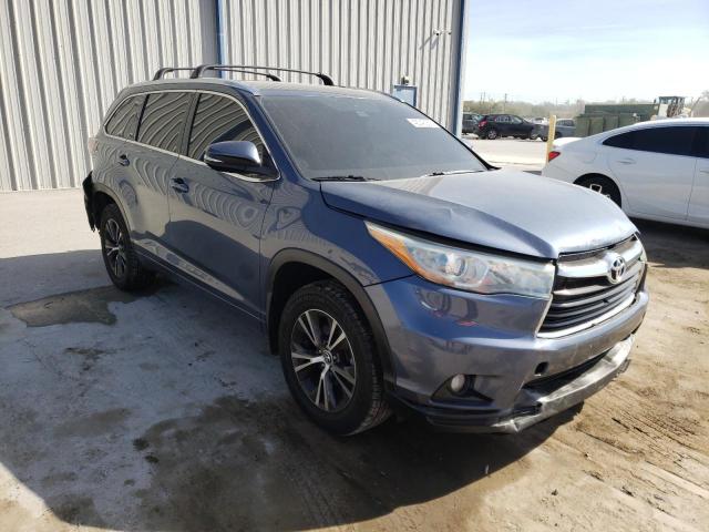 5TDKKRFH8GS129485 - 2016 TOYOTA HIGHLANDER XLE BLUE photo 4