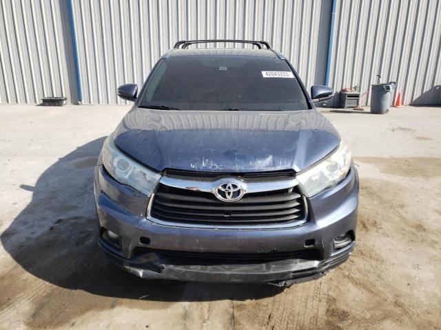 5TDKKRFH8GS129485 - 2016 TOYOTA HIGHLANDER XLE BLUE photo 5