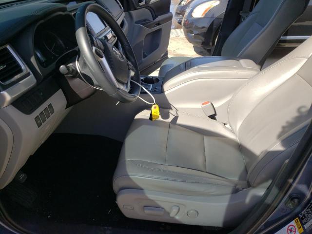 5TDKKRFH8GS129485 - 2016 TOYOTA HIGHLANDER XLE BLUE photo 7