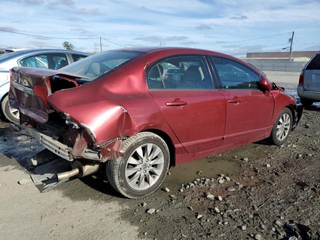 2HGFA1F89AH504510 - 2010 HONDA CIVIC EX MAROON photo 3