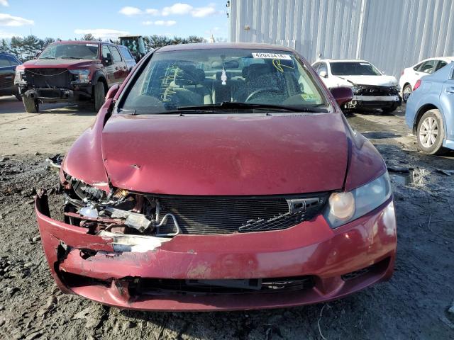 2HGFA1F89AH504510 - 2010 HONDA CIVIC EX MAROON photo 5