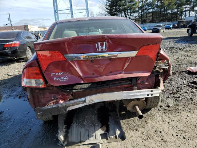 2HGFA1F89AH504510 - 2010 HONDA CIVIC EX MAROON photo 6