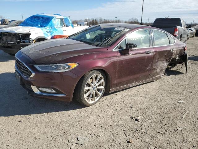 3FA6P0D95HR120652 - 2017 FORD FUSION TITANIUM BURGUNDY photo 1