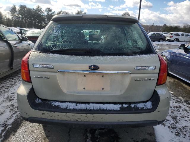 4S4BP61C777319831 - 2007 SUBARU OUTBACK OUTBACK 2.5I BEIGE photo 6