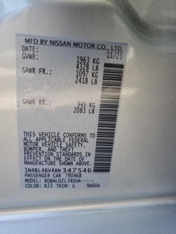 1N4BL4BV4RN347546 - 2024 NISSAN ALTIMA S SILVER photo 12