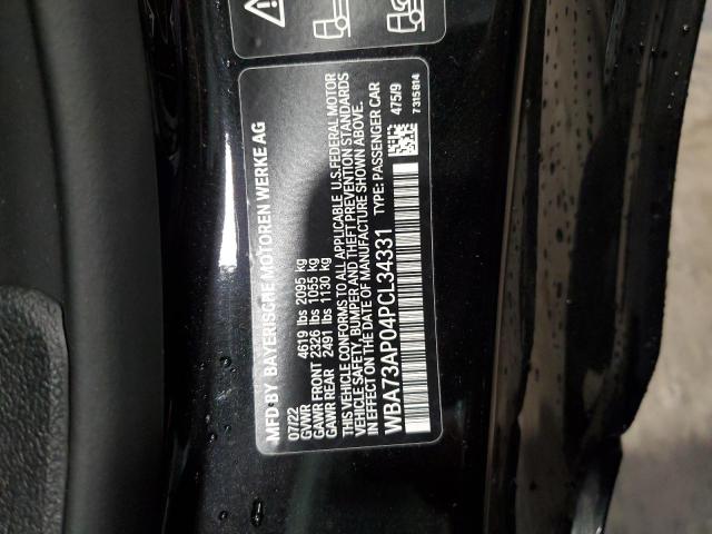 WBA73AP04PCL34331 - 2023 BMW 430XI BLACK photo 12