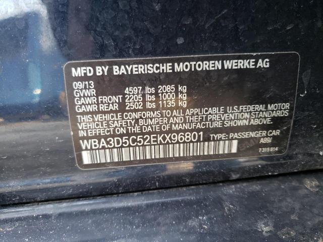 WBA3D5C52EKX96801 - 2014 BMW 328 D XDRIVE BLUE photo 12
