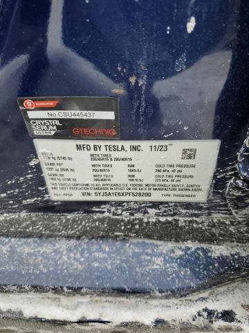 5YJSA1E6XPF528200 - 2023 TESLA MODEL S BLUE photo 13