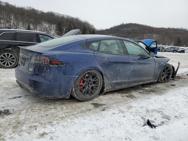 5YJSA1E6XPF528200 - 2023 TESLA MODEL S BLUE photo 3